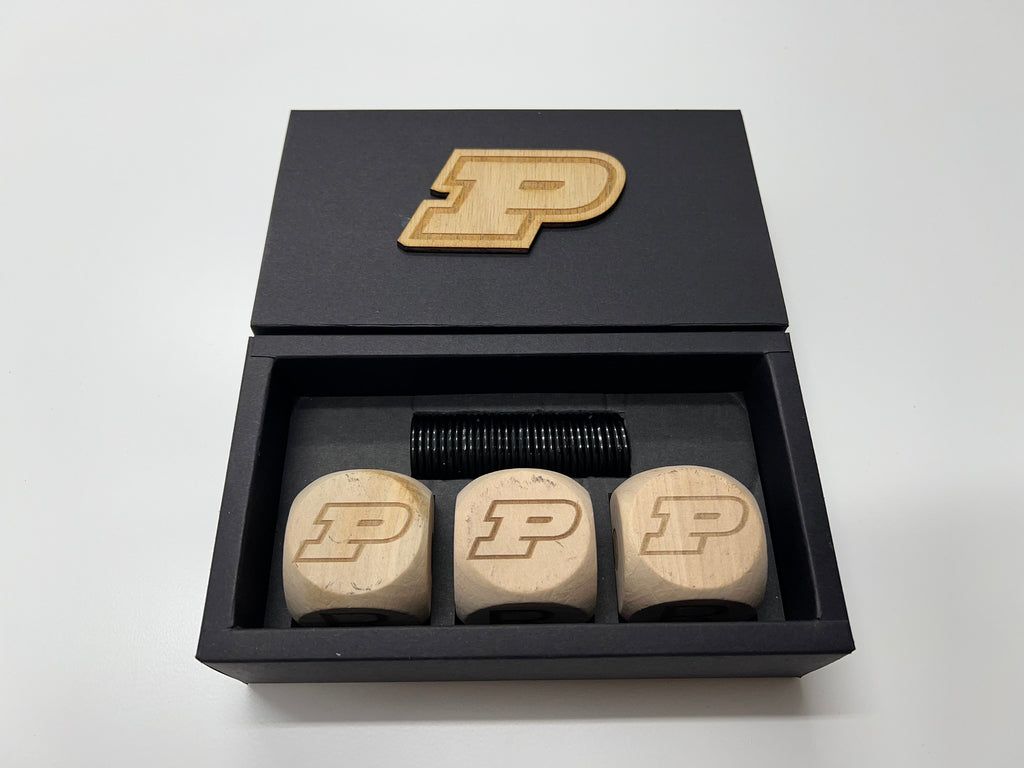 Custom Jumbo Wooden Left Right Center Dice Game