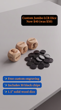 JUMBO Custom Left Right Center Dice