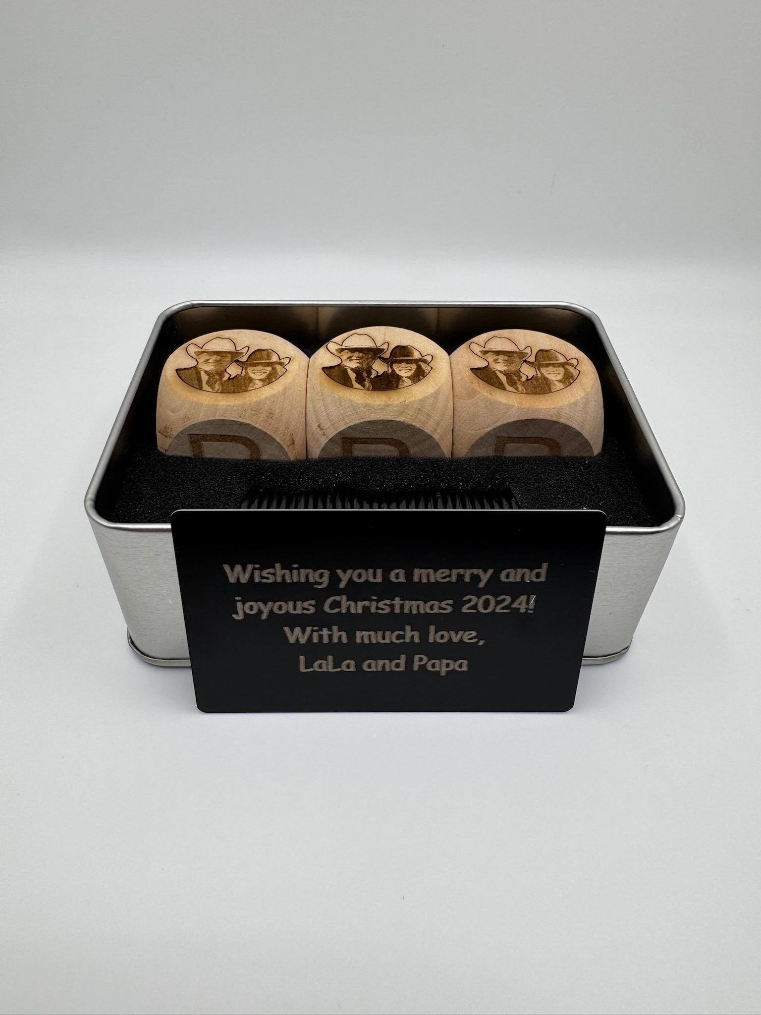 Custom Jumbo Wooden Left Right Center Dice Game